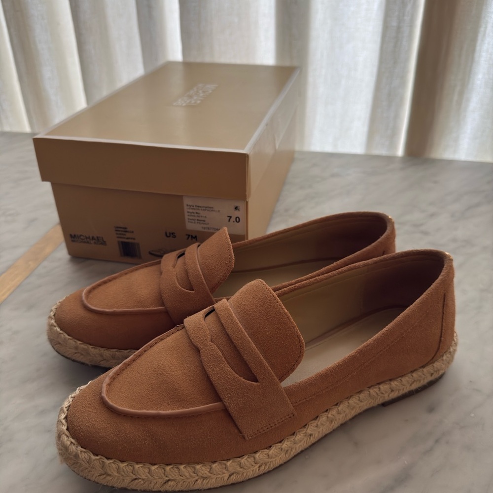 Michael Kors Tan Espadrille Flats